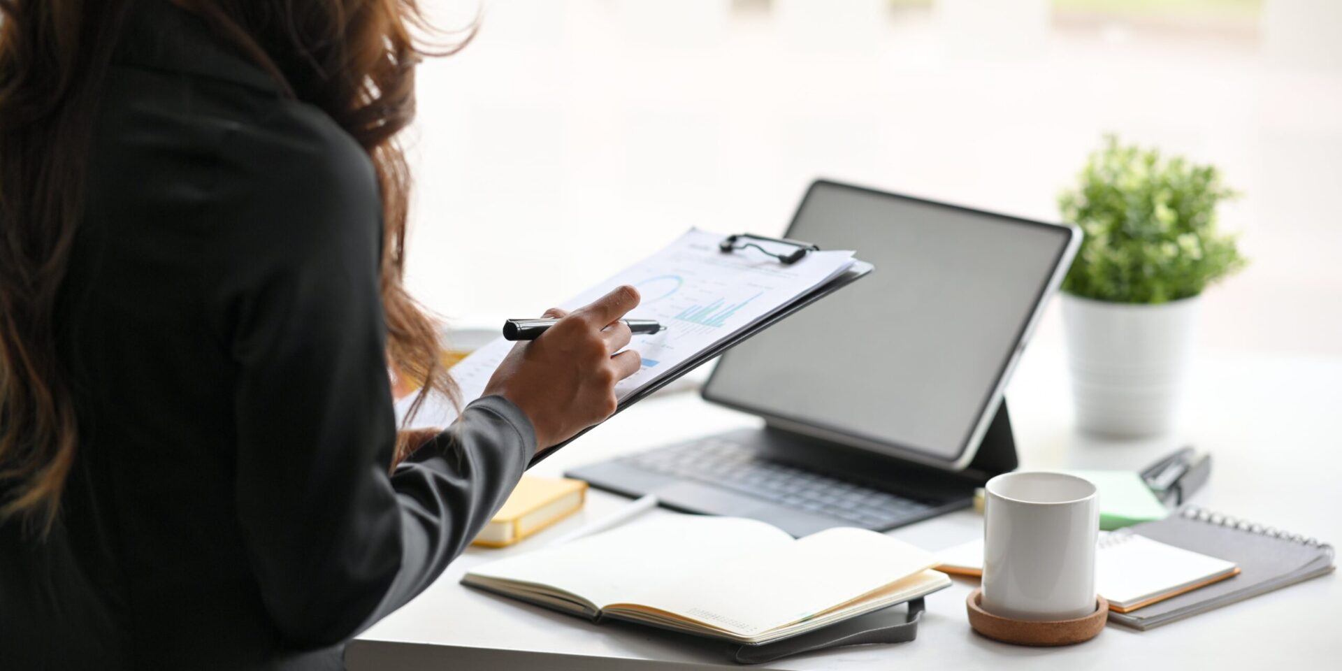 Woman Reviewing Finances
